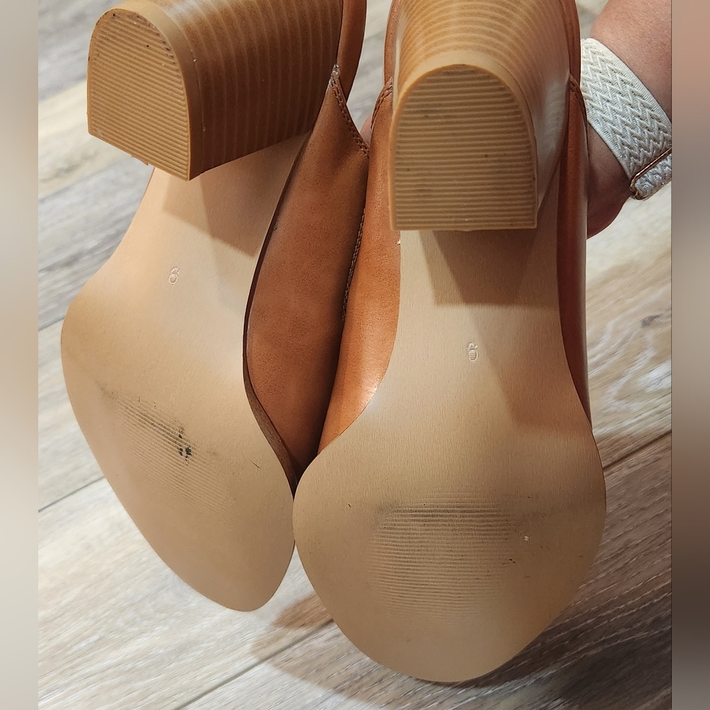 Maypie Women's Cognac Mules Size 9 - Picture 5 of 8